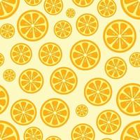 seamless pattern di frutta arancione vettore