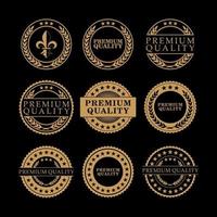 distintivo di qualità premium oro vettore