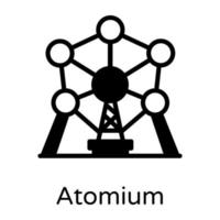 atomium e punto di riferimento vettore
