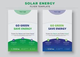 modelli di volantini di energia solare verde, volantino di energia solare vettore