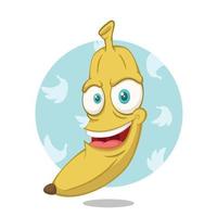 personaggio dei cartoni animati di banana vettore