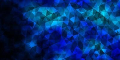 modello vettoriale blu scuro con cristalli, triangoli.