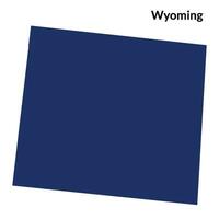 Wyoming stato con Stati Uniti d'America carta geografica vettore