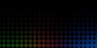 layout vettoriale multicolore scuro con forme circolari.