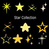 scintillante stella clipart collezione Immagine vettore