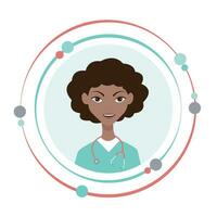 cartone animato piatto infermiera medico medico vettore illustrazione grafico icona simbolo
