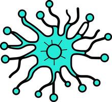 neurone logo vettore icona illustrazione, umano organi anatomia - linea icona.