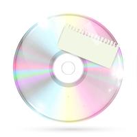 CD / DVD su sfondo bianco, illustrazione vettoriale