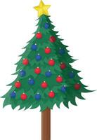 decorato Natale albero vettore illustrazione
