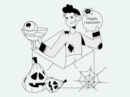 fascio Halloween illustrazione imballare spaventoso collezione vettore