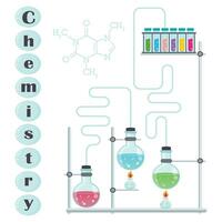 chimica scuola soggetto vettore illustrazione grafico