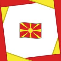 nord macedonia bandiera astratto sfondo design modello. nord macedonia indipendenza giorno bandiera sociale media inviare. nord macedonia bandiera vettore