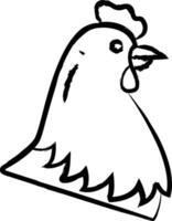 gallina uccello mano disegnato vettore illustrazione
