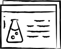 in linea chimica mano disegnato vettore illustrazione