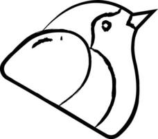 pettirosso uccello mano disegnato vettore illustrazione