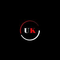 UK creativo moderno lettere logo design modello vettore