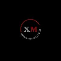 xm creativo moderno lettere logo design modello vettore