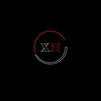 xn creativo moderno lettere logo design modello vettore