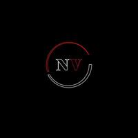 nv creativo moderno lettere logo design modello vettore