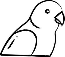 pappagallo uccello mano disegnato vettore illustrazione