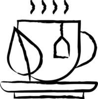 verde tè mano disegnato vettore illustrazione