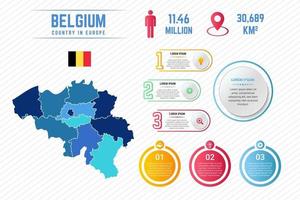 modello di infografica mappa colorata belgio vettore