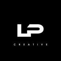 lp lettera iniziale logo design modello vettore illustrazione