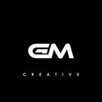 gm lettera iniziale logo design modello vettore illustrazione