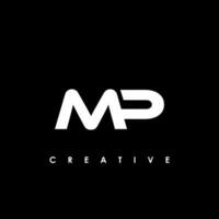 mp lettera iniziale logo design modello vettore illustrazione