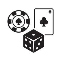 gioco d'azzardo icona vettore design simbolo illustrazione