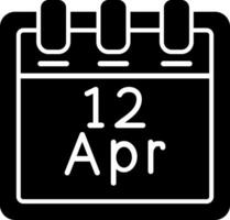 aprile 12 vettore icona