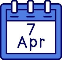 aprile 7 vettore icona
