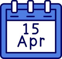 aprile 15 vettore icona