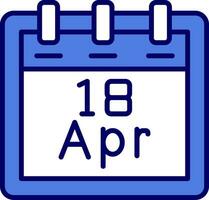 aprile 18 vettore icona