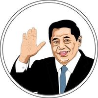 illustrazione vettoriale del sesto presidente indonesiano sby
