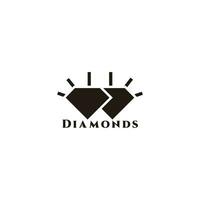 semplice diamante gruppo oggetto geometrico logo vettore