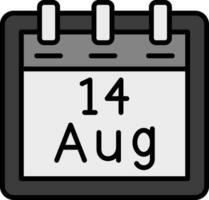 agosto 14 vettore icona