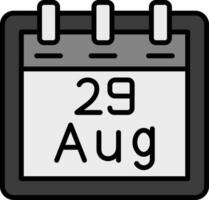 agosto 29 vettore icona