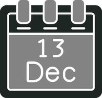 dicembre 13 vettore icona