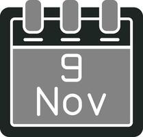 novembre 9 vettore icona