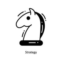 strategia scarabocchio icona design illustrazione. avviare simbolo su bianca sfondo eps 10 file vettore