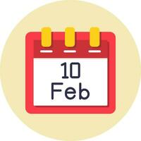febbraio 10 vettore icona