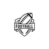 vettore di disegno dell'icona del logo della linea della squadra di football americano