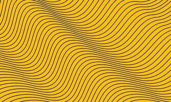 ondulato linea modello su giallo sfondo. dinamico strisce flusso design per manifesto, striscione, rivista, coperchio, volantino, opuscolo, opuscolo, o volantino. vettore