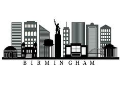 Birmingham Stati Uniti d'America città orizzonte vettore