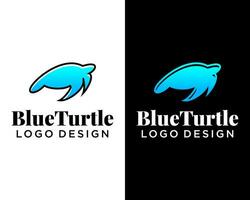 blu tartaruga mare oceano logo design. vettore