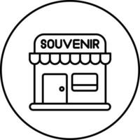 souvenir negozio vettore icona