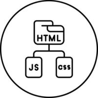 html js css vettore icona