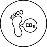 carbonio orma vettore icona