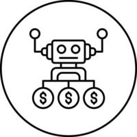 robot consulente vettore icona